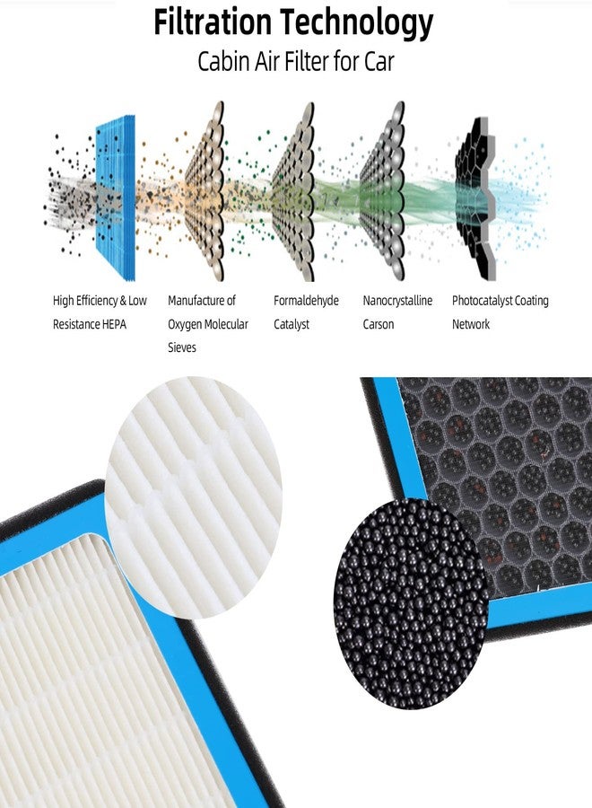 SEINECA CF10374 Cabin Air Filter Compatible with Toyota 05-23 Tacoma, Dodge 13-16 Dart, Pontiac 03-08 Vibe Replaces #87139YZZ09 OEM Replacement AC Filter with Carbon for Car Air Conditioner - Image 2